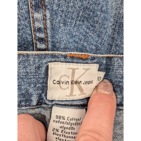 Calvin Klein Vtg Medium Wash Blue Mid Rise Straight Leg Jeans Size 10 31x31 - Picture 5 of 11
